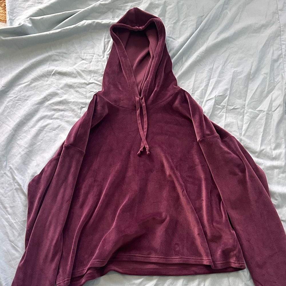 Z by Zella purple velvet hoodie sweatshirt